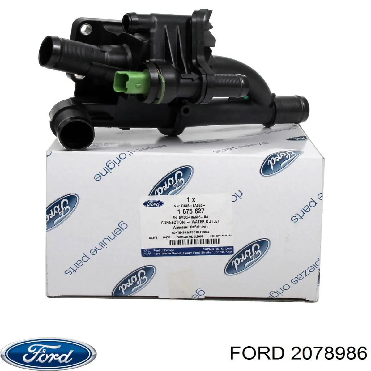 Корпус термостата 2078986 Ford