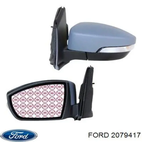 2079417 Ford espelho de retrovisão direito