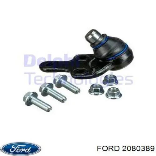 2080389 Ford braço oscilante inferior direito de suspensão dianteira