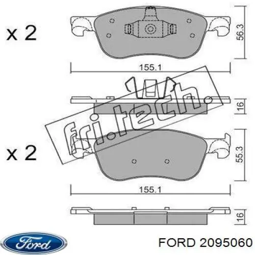 Колодки Ford 2095060 цена, от 27.05 USD