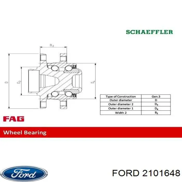 Купить 2101648 Ford Задняя шпиндель