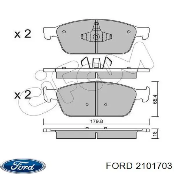 2101703 Ford передние тормозные колодки
