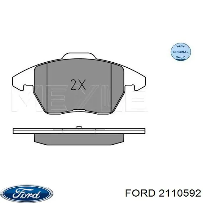 Передние тормозные колодки 2110592 Ford