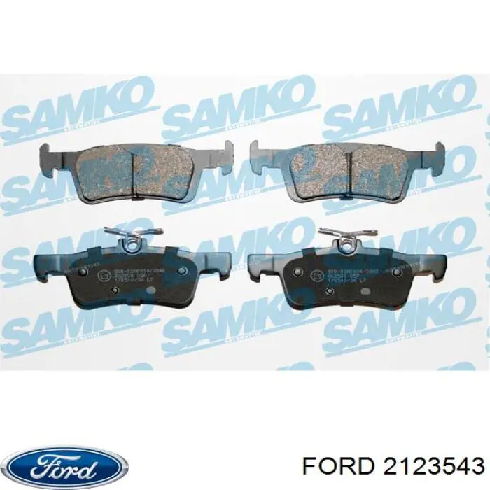 Задние тормозные колодки 2123543 Ford