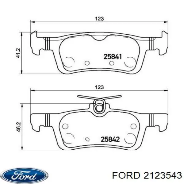 Купить 2123543 Ford Колодки тормозные задние, дисковые