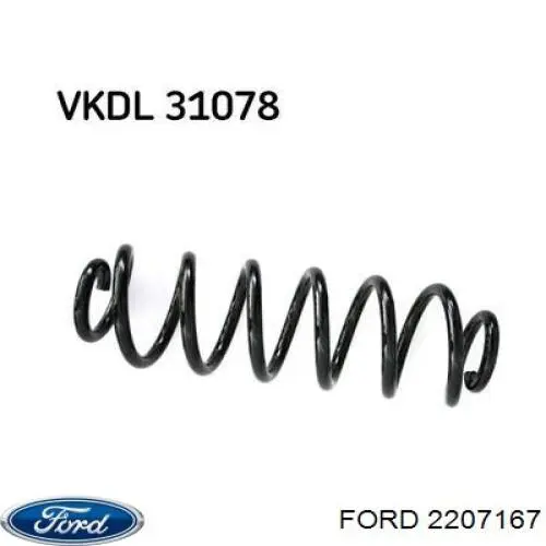 Пружина амортизатора передняя Ford 2207167 цена, от 32.33 USD