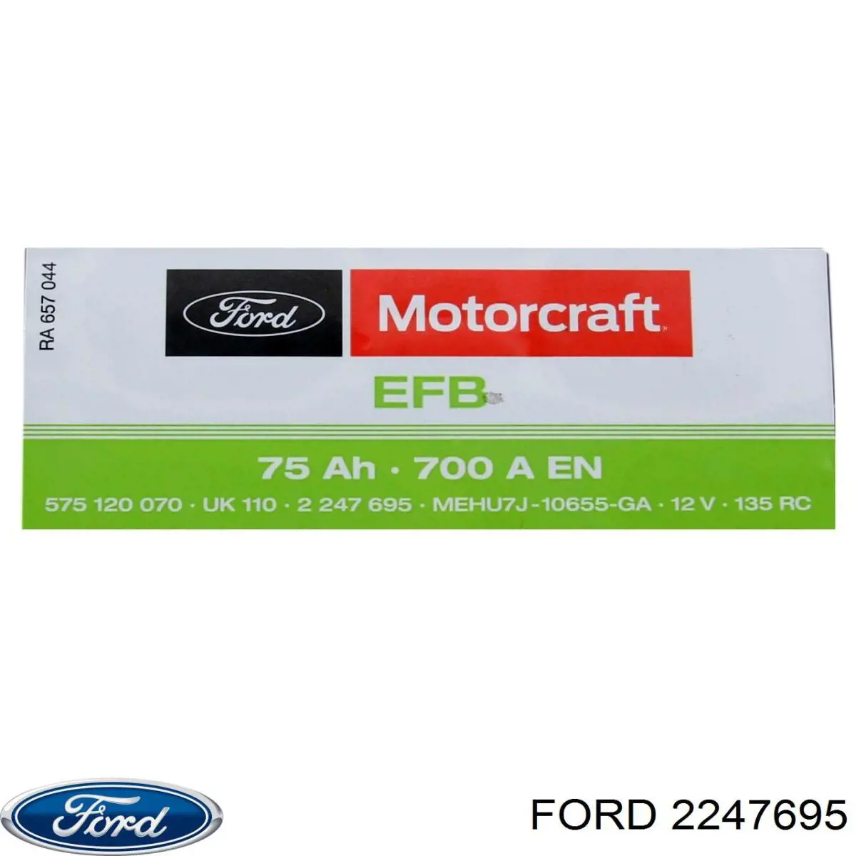 Аккумулятор автомобильный Ford 2247695 цена, от 190.88 USD