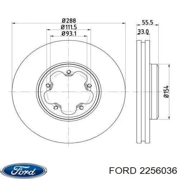 Передние тормозные диски 2256036 Ford