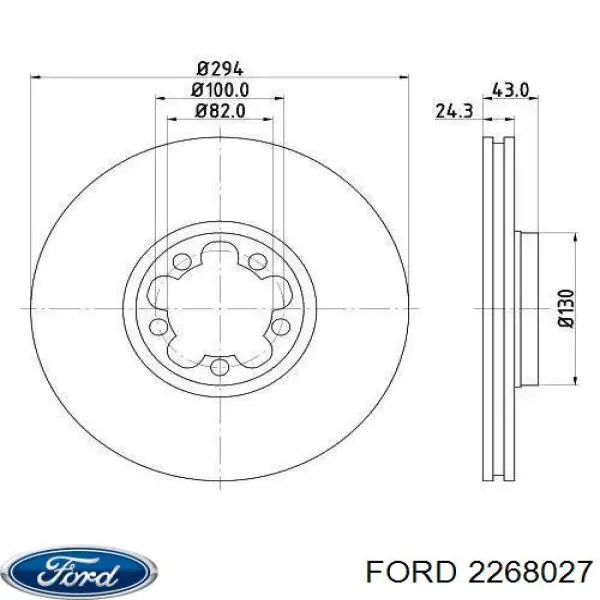 Тормоз дисковый передний Ford 2268027 цена, от 44.41 USD