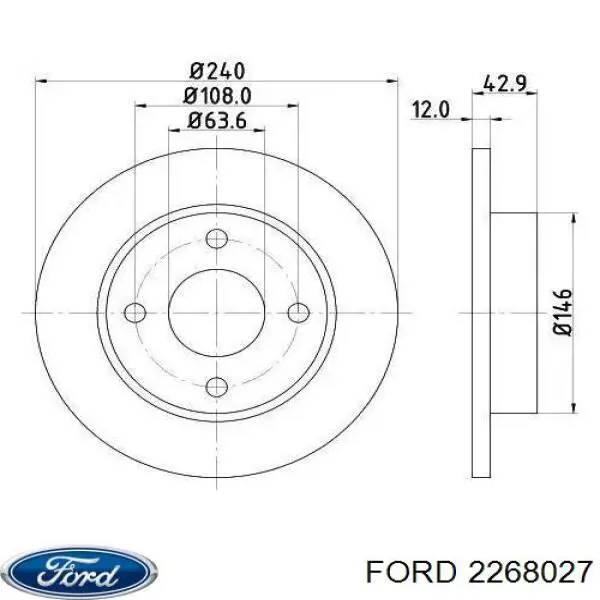 Купить 2268027 Ford Ротор тормозной