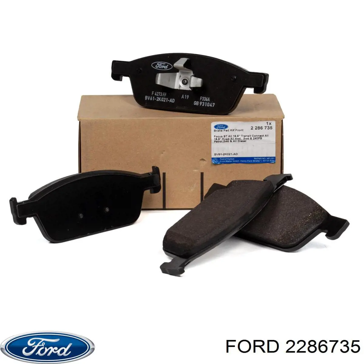 2286735 Ford колодки тормозные передние дисковые