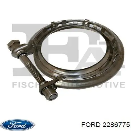 Хомут крепления катализатора к турбине на Ford Focus III 