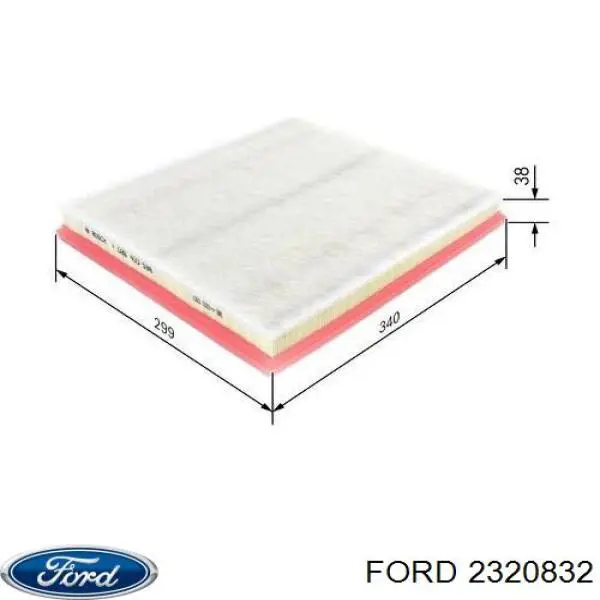 Filtro de aire 2320832 Ford