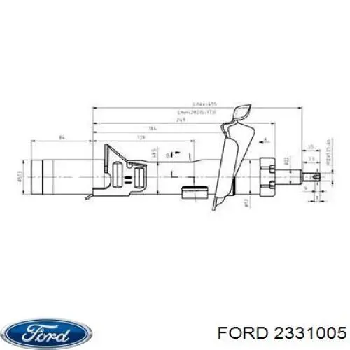 Амортизатор передний правый 2331005 Ford