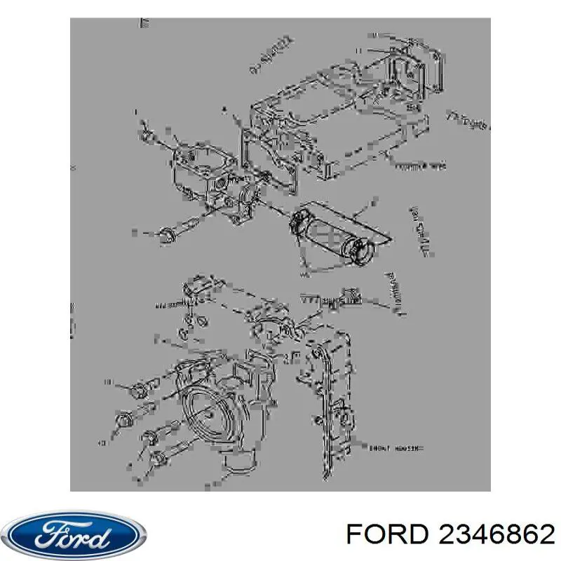 Заглушка бампера буксировочного крюка передняя 2346862 Ford