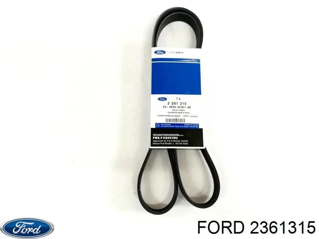 Ремень агрегатов приводной Ford 2361315
