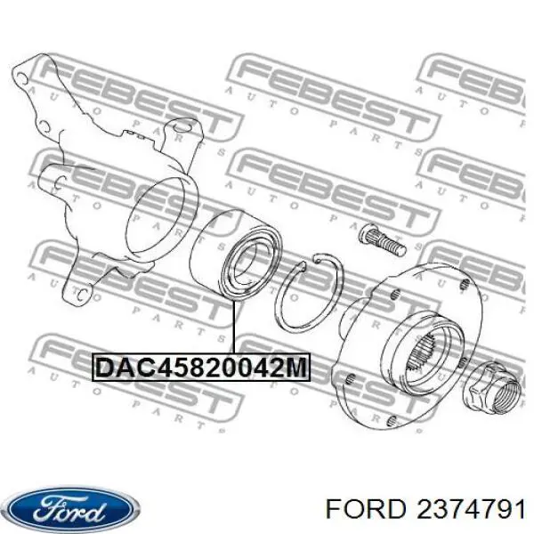 Купить 2374791 Ford Подшипник передней ступицы
