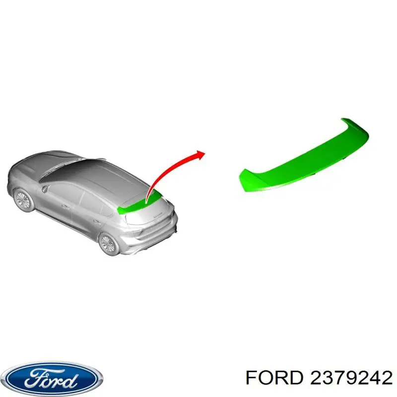 Спойлер крышки багажника Ford 2379242 цена, от 109.46 USD