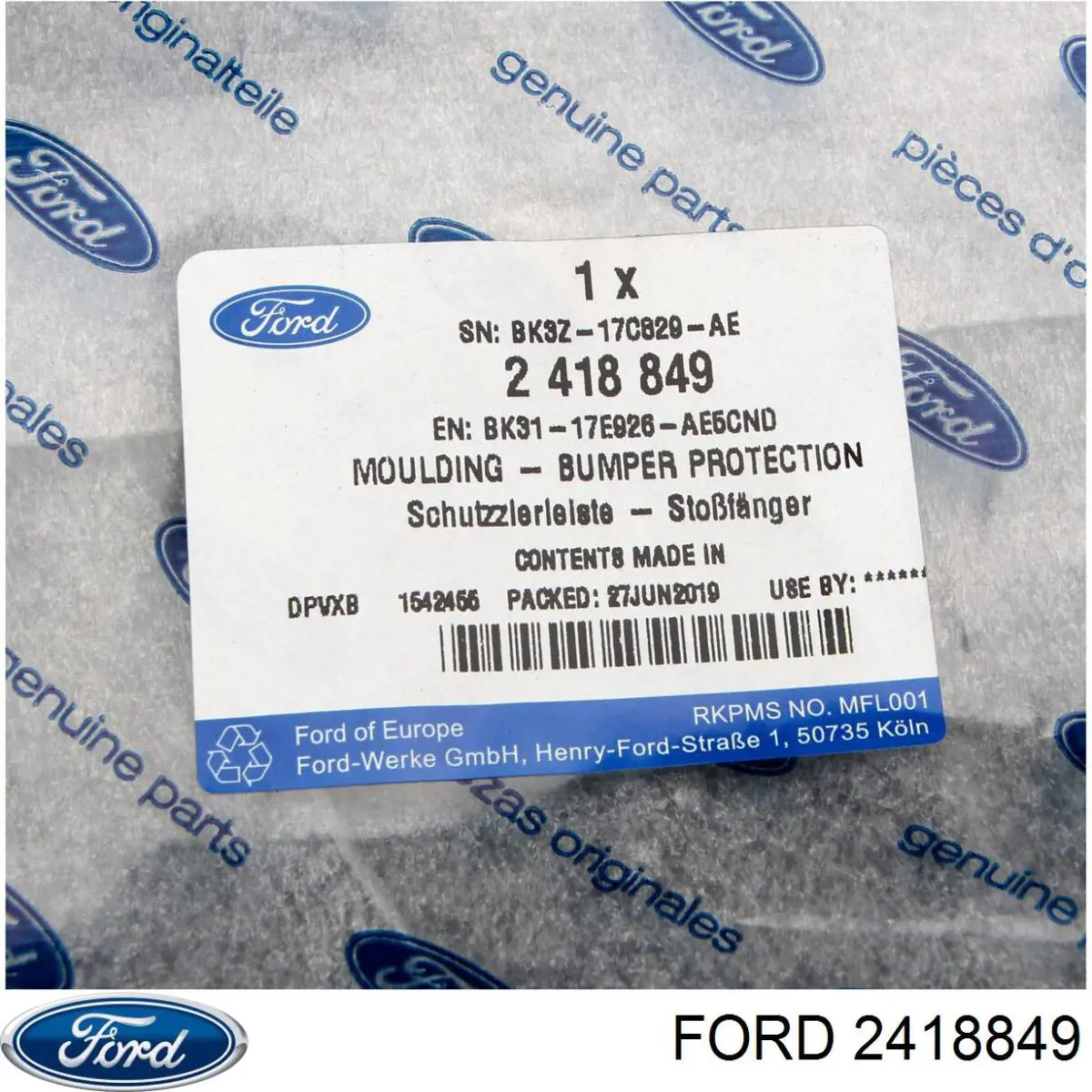 Бампер задний, центральная часть Ford 2418849 цена, от 180.66 USD