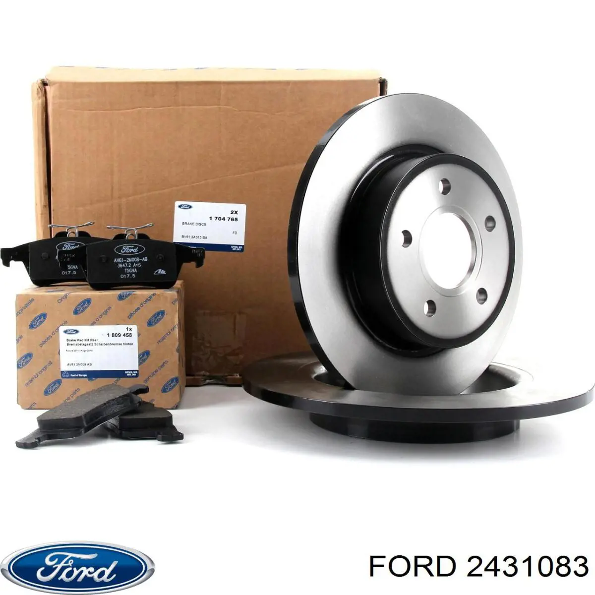 Передние тормозные диски 2431083 Ford