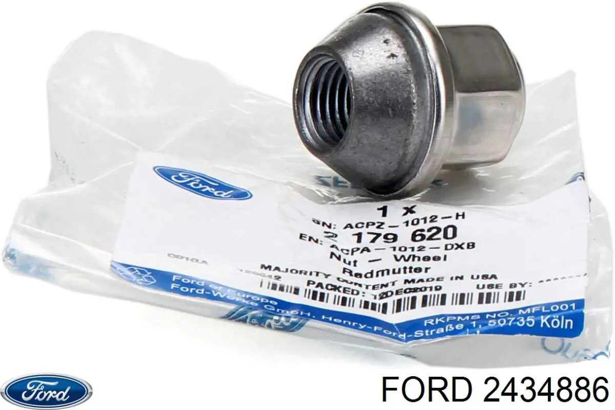 Tuerca de rueda 2434886 Ford