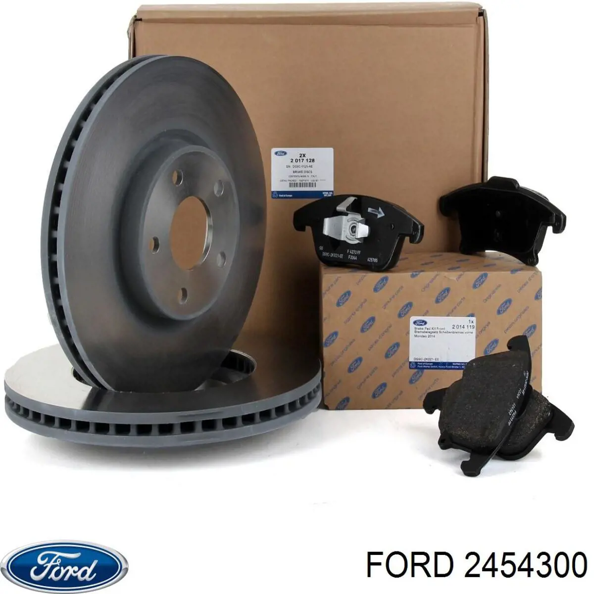 2454300 Ford sapatas do freio traseiras de disco