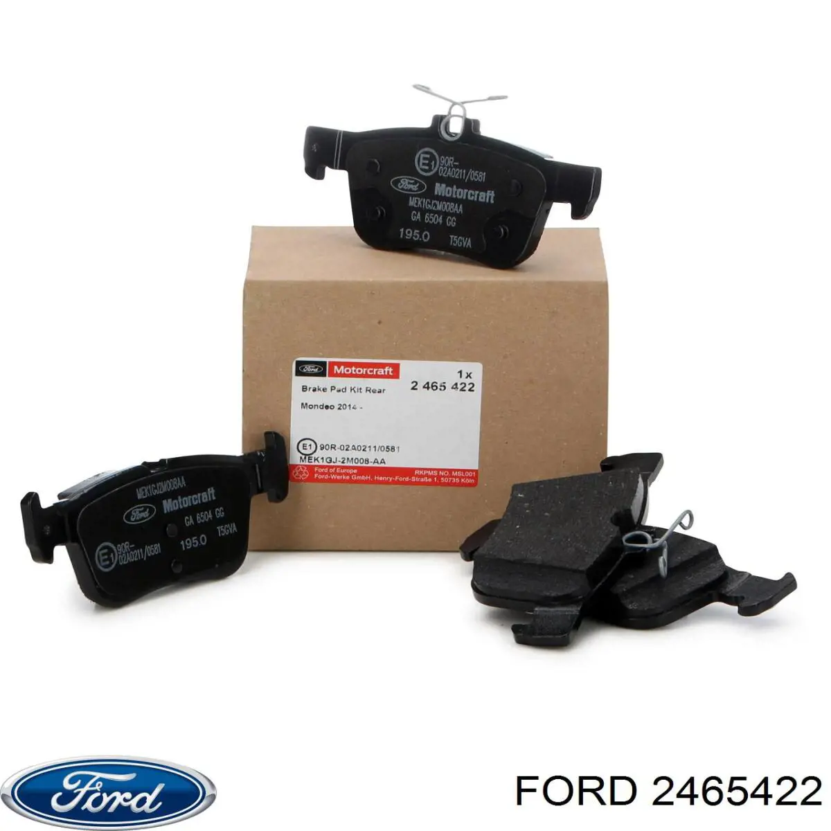 2465422 Ford колодки тормозные задние дисковые