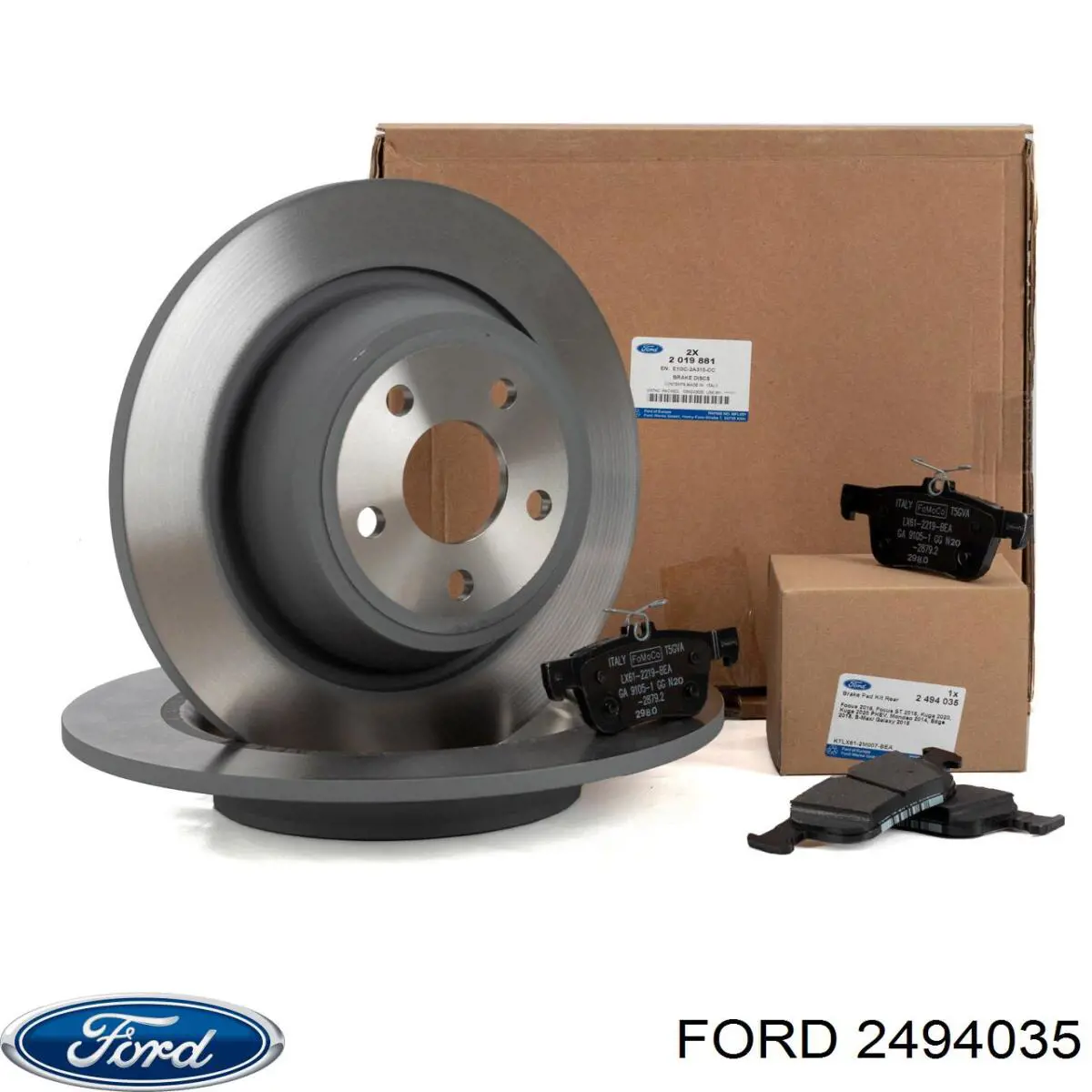 2494035 Ford Sapatas do freio traseiras de disco