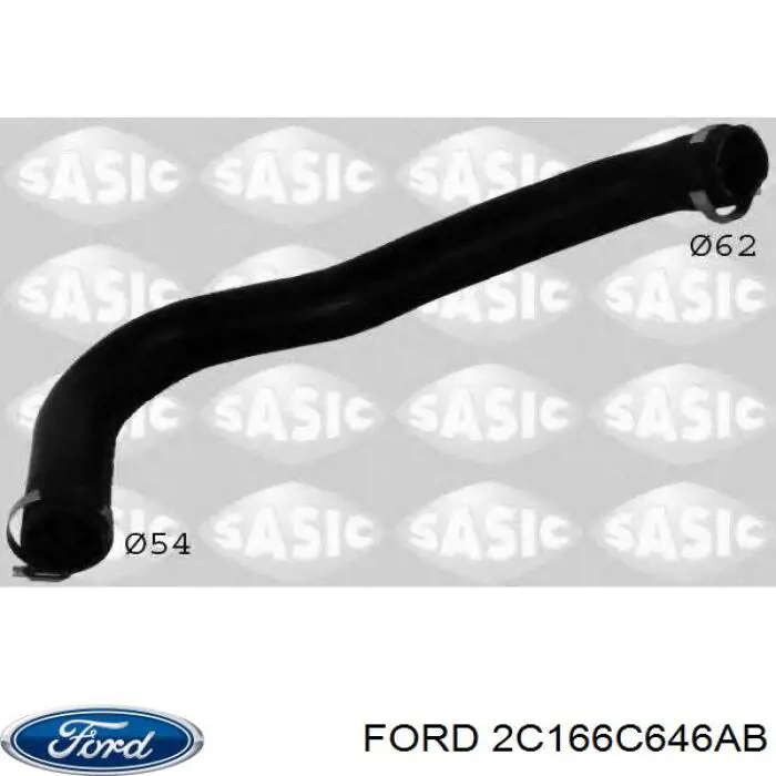 2C166C646AB Ford Патрубок интеркуллера