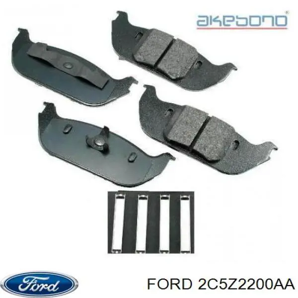 Колодки тормозные задние дисковые Ford 2C5Z2200AA