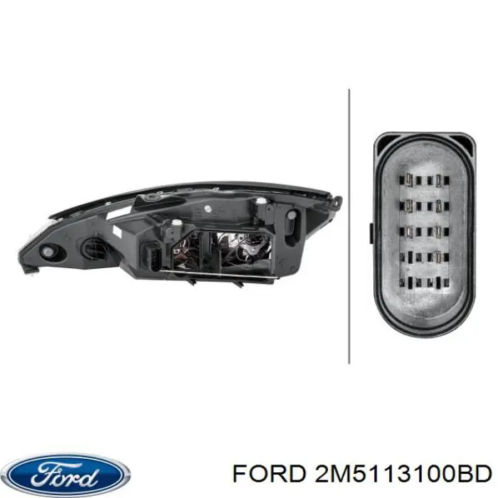 Фара правая 2M5113100BD Ford