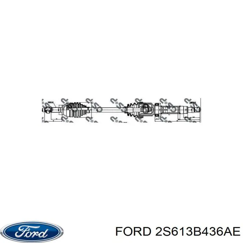 Привод передний правый Ford 2S613B436AE цена, от 75.52 USD