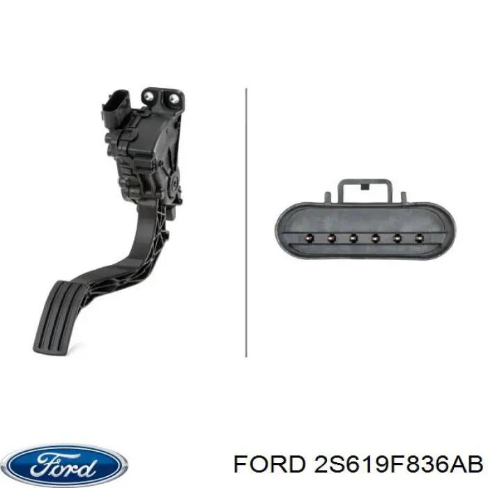 Купить 2S619F836AB Ford Педаль газа