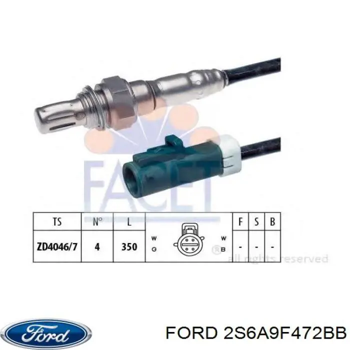 Лямбдазонд, датчик кислорода после катализатора Ford 2S6A9F472BB цена, от 25.42 USD