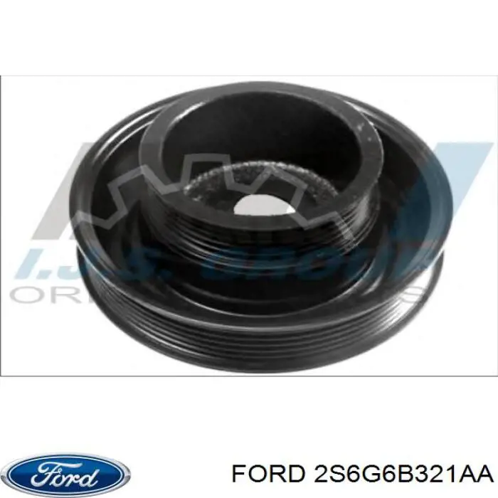Купить 2S6G6B321AA Ford Шкив-демпфер коленвала