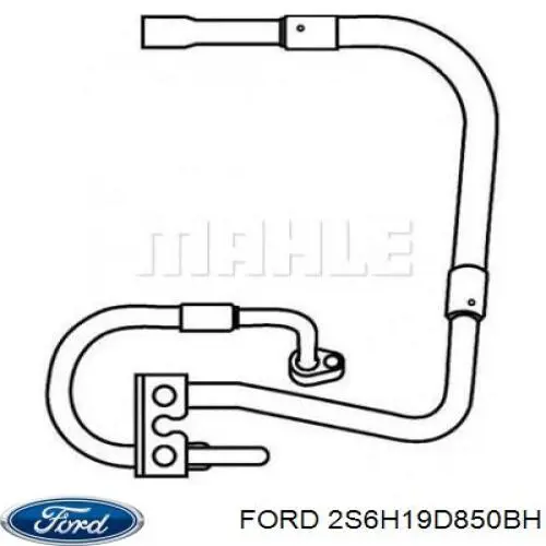 2S6H19D850BH Ford шланг кондиционера, от компрессора к радиатору