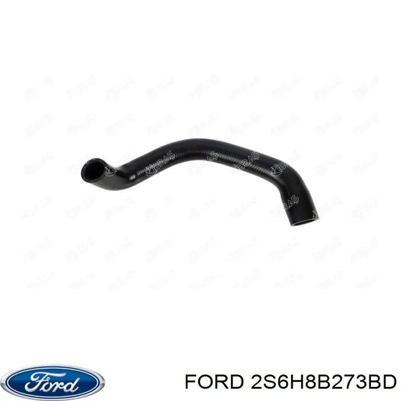 2S6H8B273BD Ford Патрубок радиатора охлаждения нижний
