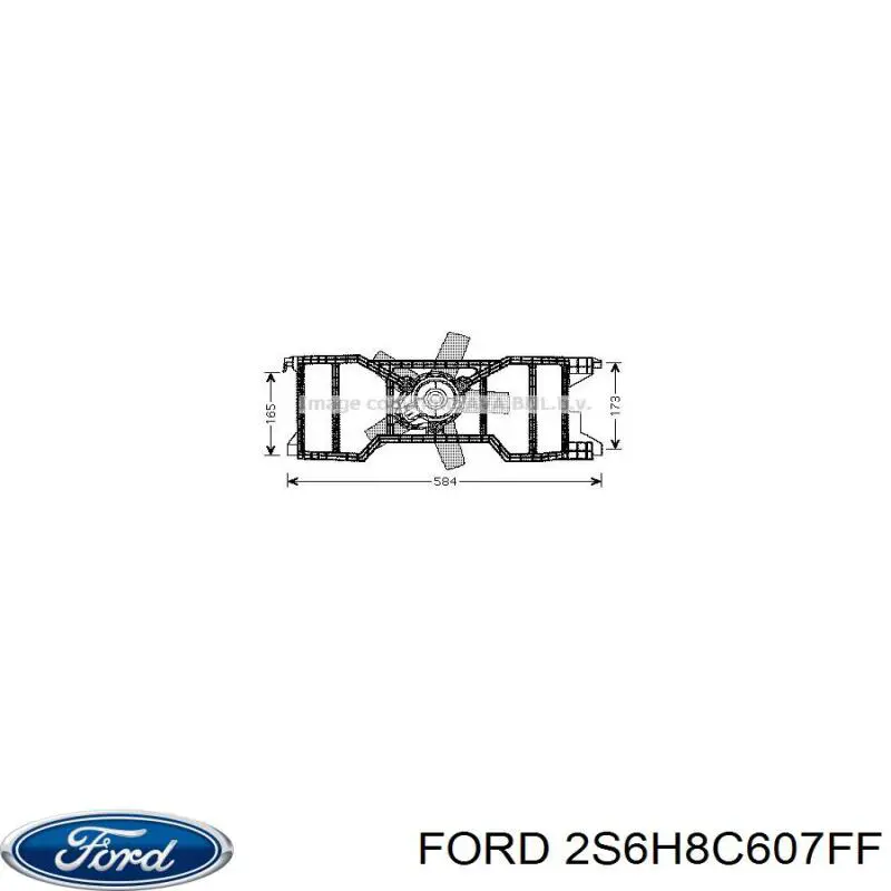 Диффузор вентилятора в сборе с мотором и крыльчаткой 2S6H8C607FF Ford