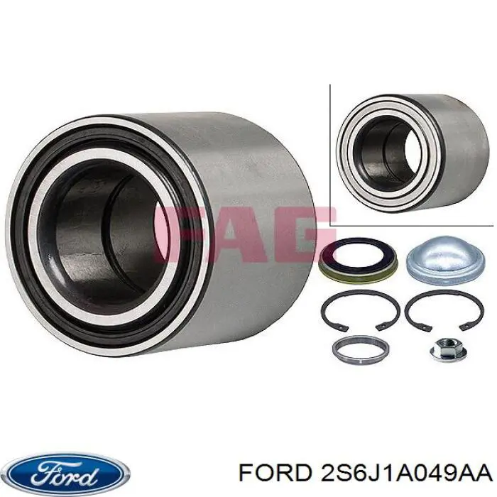Подшипник задней ступицы 2S6J1A049AA Ford
