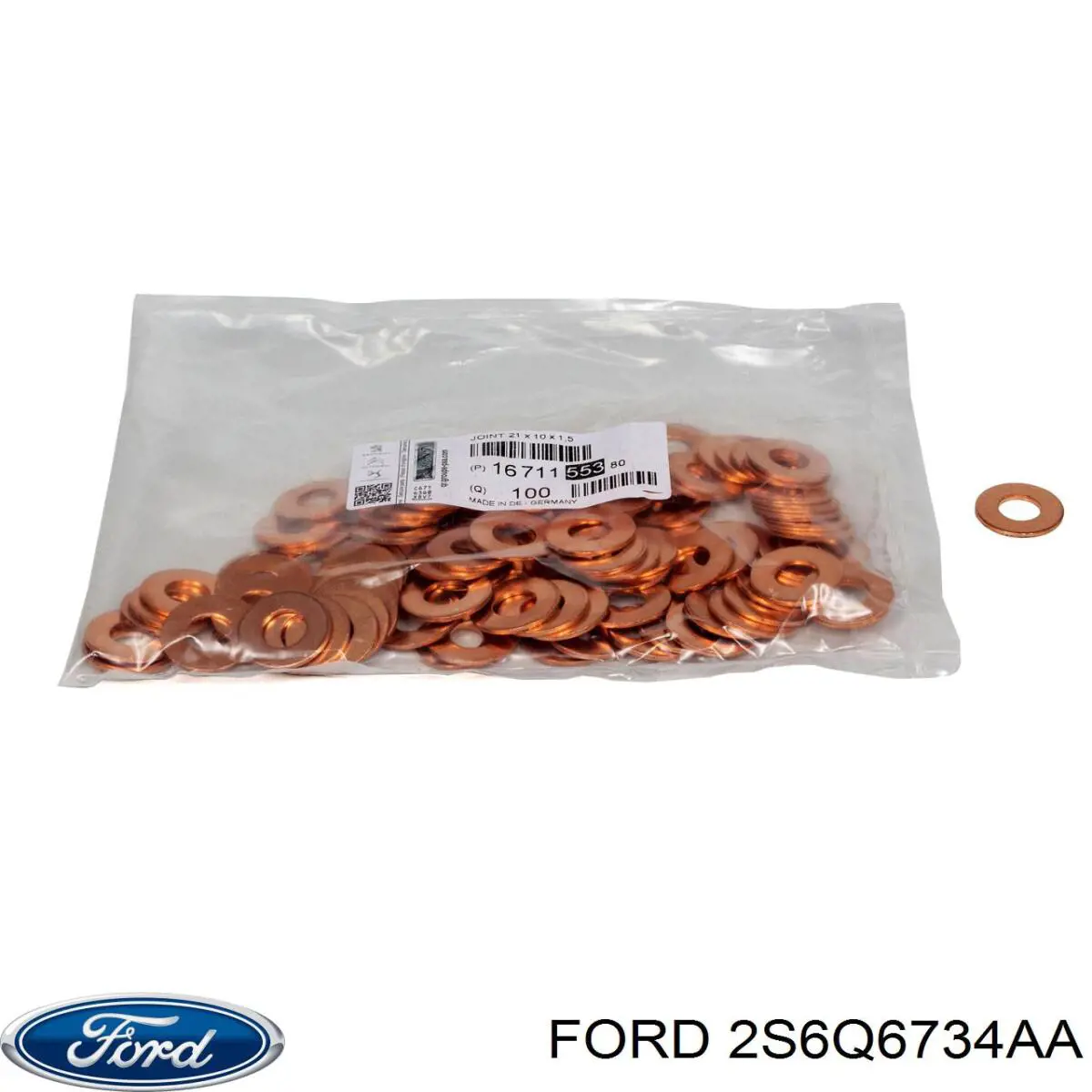 Купить 2S6Q6734AA Ford Прокладка пробки поддона двигателя