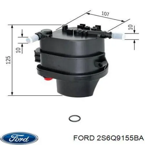 Купить 2S6Q9155BA Ford Фильтр-отстойник топлива грубой очистки