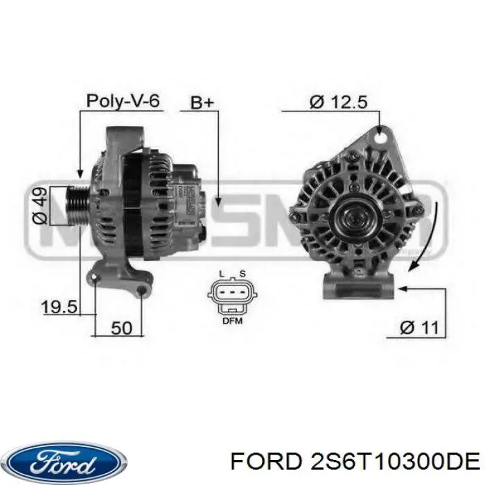 Автомобильный генератор Ford 2S6T10300DE цена, от 44.34 USD