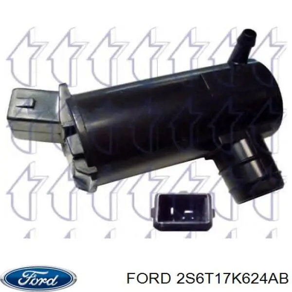 2S6T17K624AB Ford насос-мотор омывателя стекла переднего/заднего