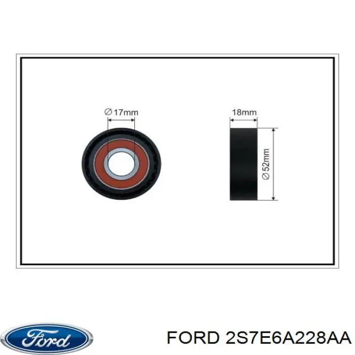 Роликовий модуль натяжителя ремня Ford 2S7E6A228AA цена, от 8.87 USD