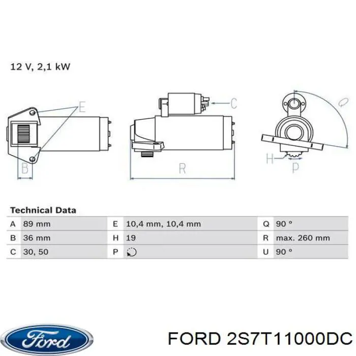 Стартер Ford 2S7T11000DC цена, от 80.76 USD