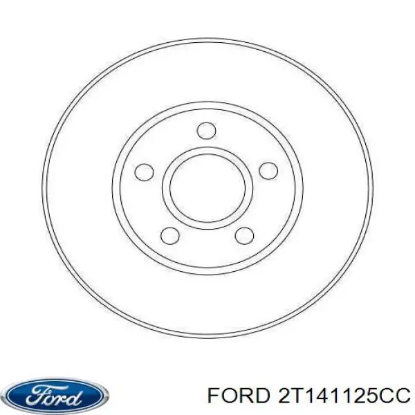 Купить 2T141125CC Ford Ротор тормозной