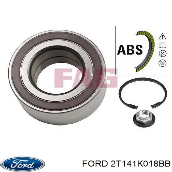 Комплект подшипника ступицы колеса Ford 2T141K018BB цена, от 23.73 USD