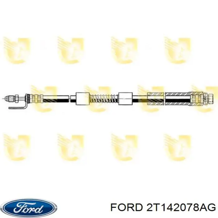 Купить 2T142078AG Ford Шланг тормозной передний