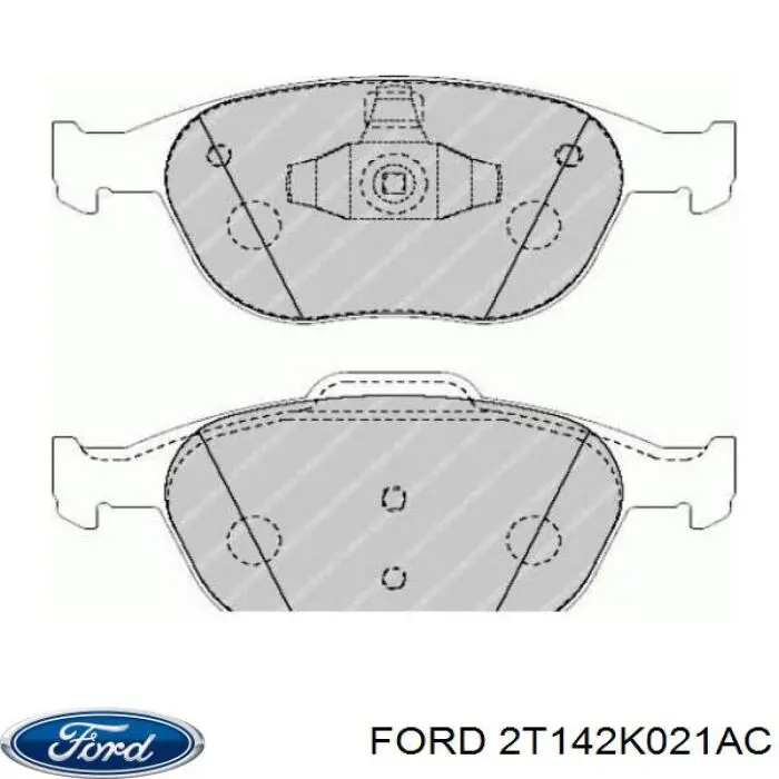 Тормозные колодки Ford 2T142K021AC