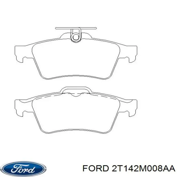 Купить 2T142M008AA Ford Колодки тормозные задние, дисковые